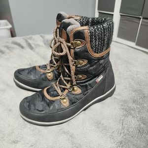 Global Win Waterproof Winter Snow Boots Women’s Mid Calf Black